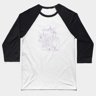 Long live dragons and castle in purple Baseball T-Shirt